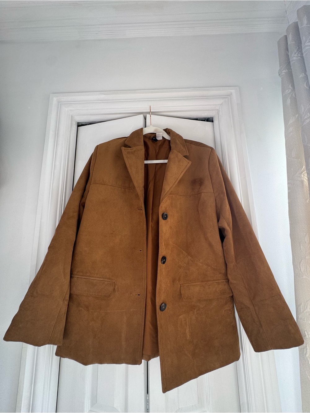 H&M Brown Suede Pea Coat